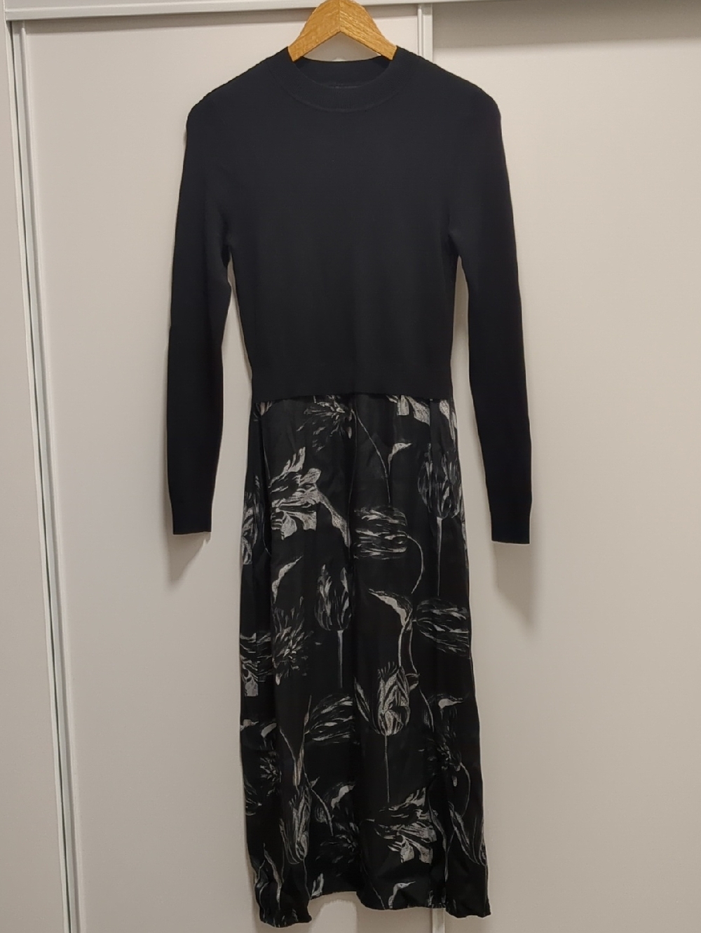 Ted Baker Dress With Knit Top and Printed Midi Skirt